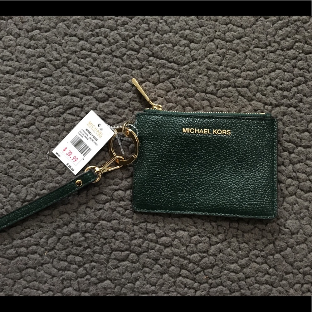 Michael Kors Green ID Holder Wallet Wristlet